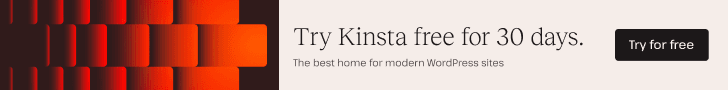 Image showing an advert of Kinsta Hosting free trial